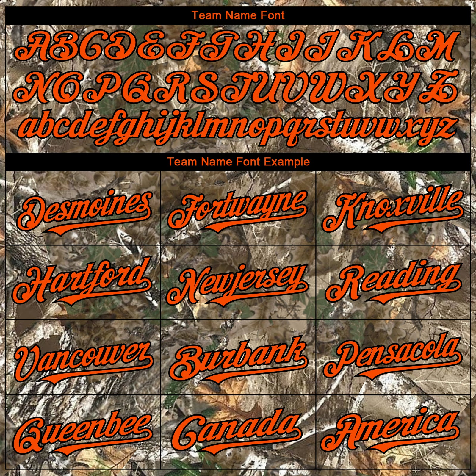 Custom Camo Orange-Black Woodland Camo Authentic Salute To Service Authentic Baseball Jersey