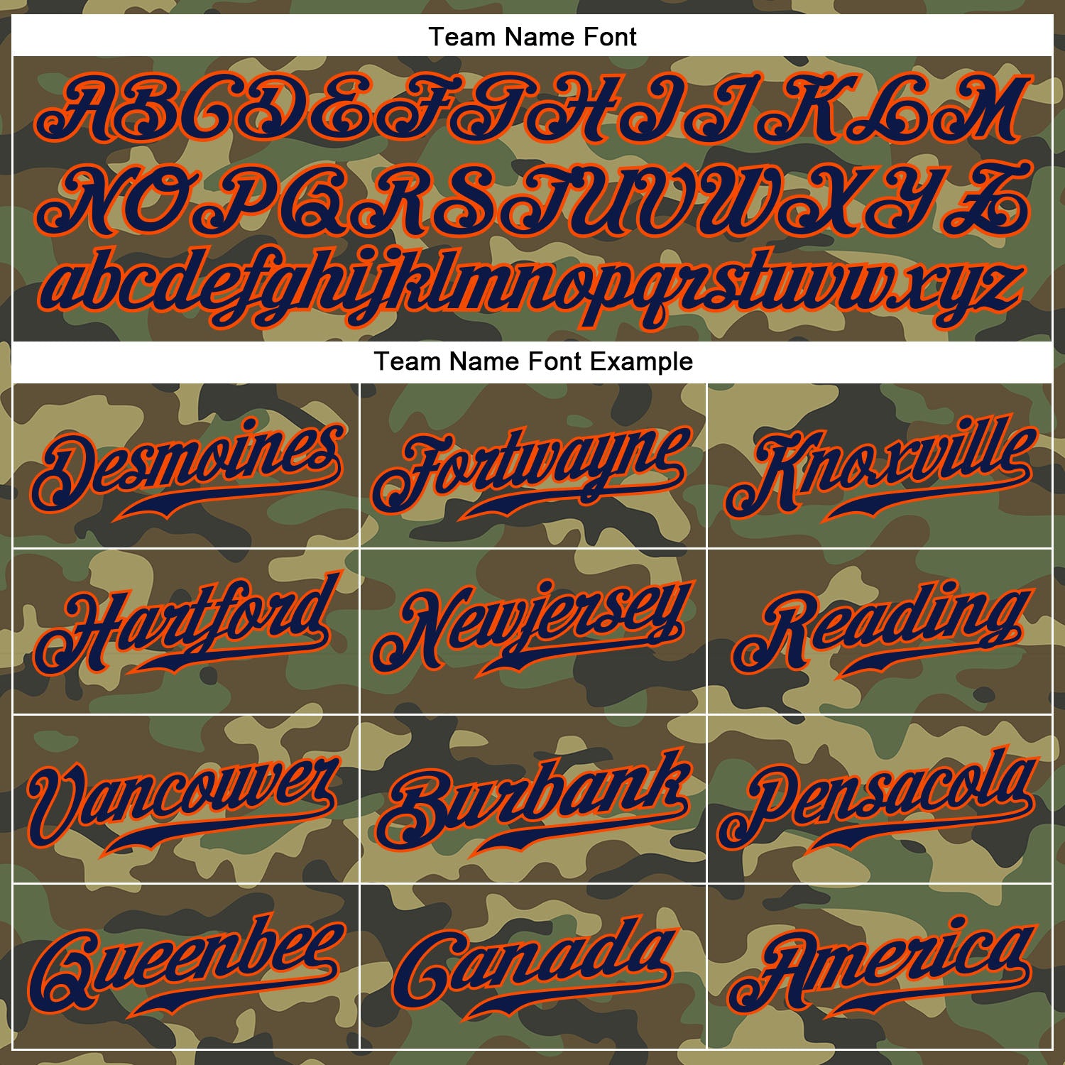 Custom Camo Navy-Orange Authentic Salute To Service Baseball Jersey