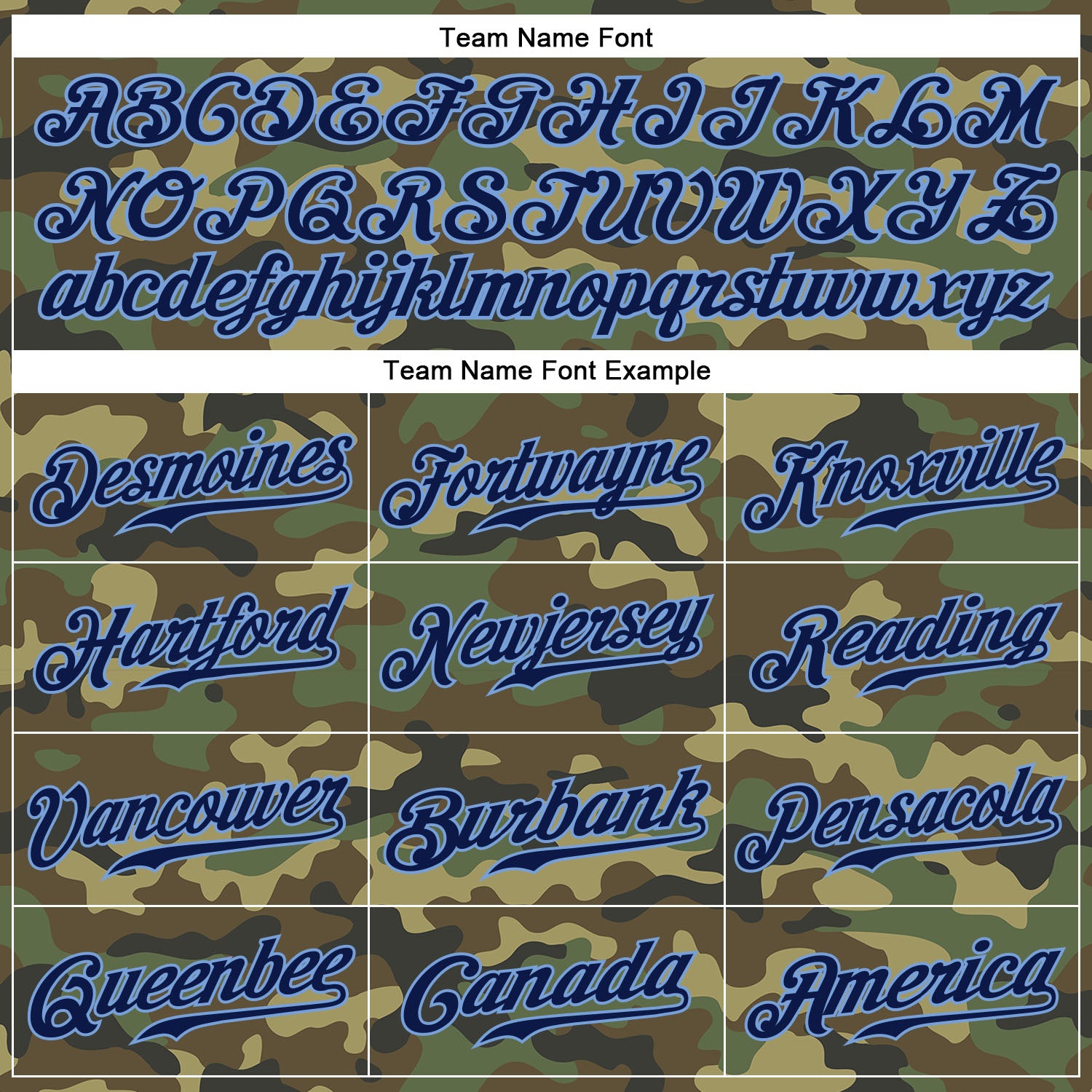 Custom Camo Navy-Powder Blue Authentic Salute To Service Baseball Jersey