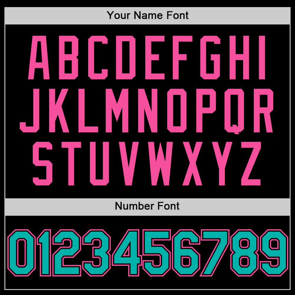 Custom Black Pink Pinstripe Aqua Authentic Sleeveless Baseball Jersey