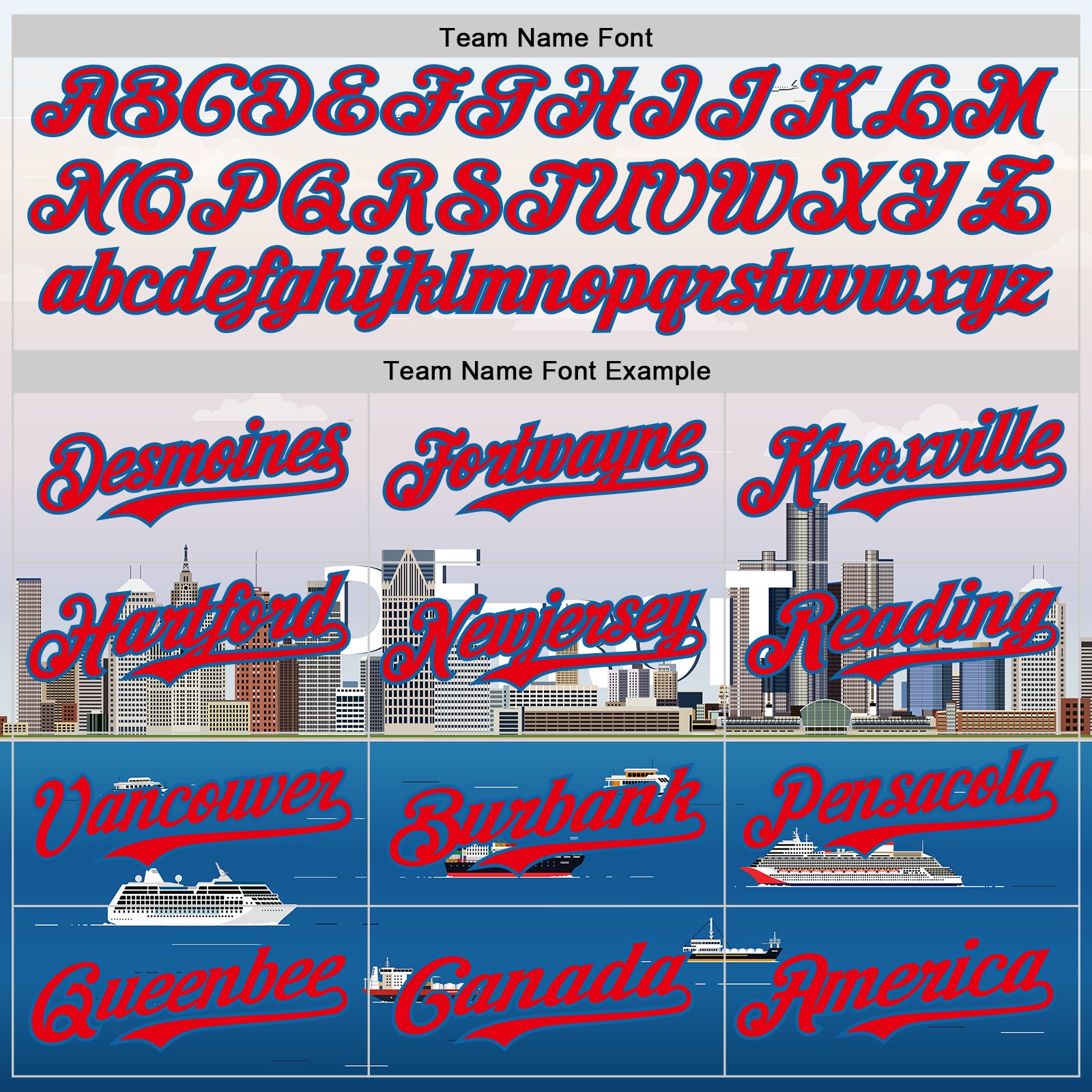 Custom White Fire Red-Blue 3D Pattern Design Detroit Cityscape Skyline Authentic Baseball Jersey