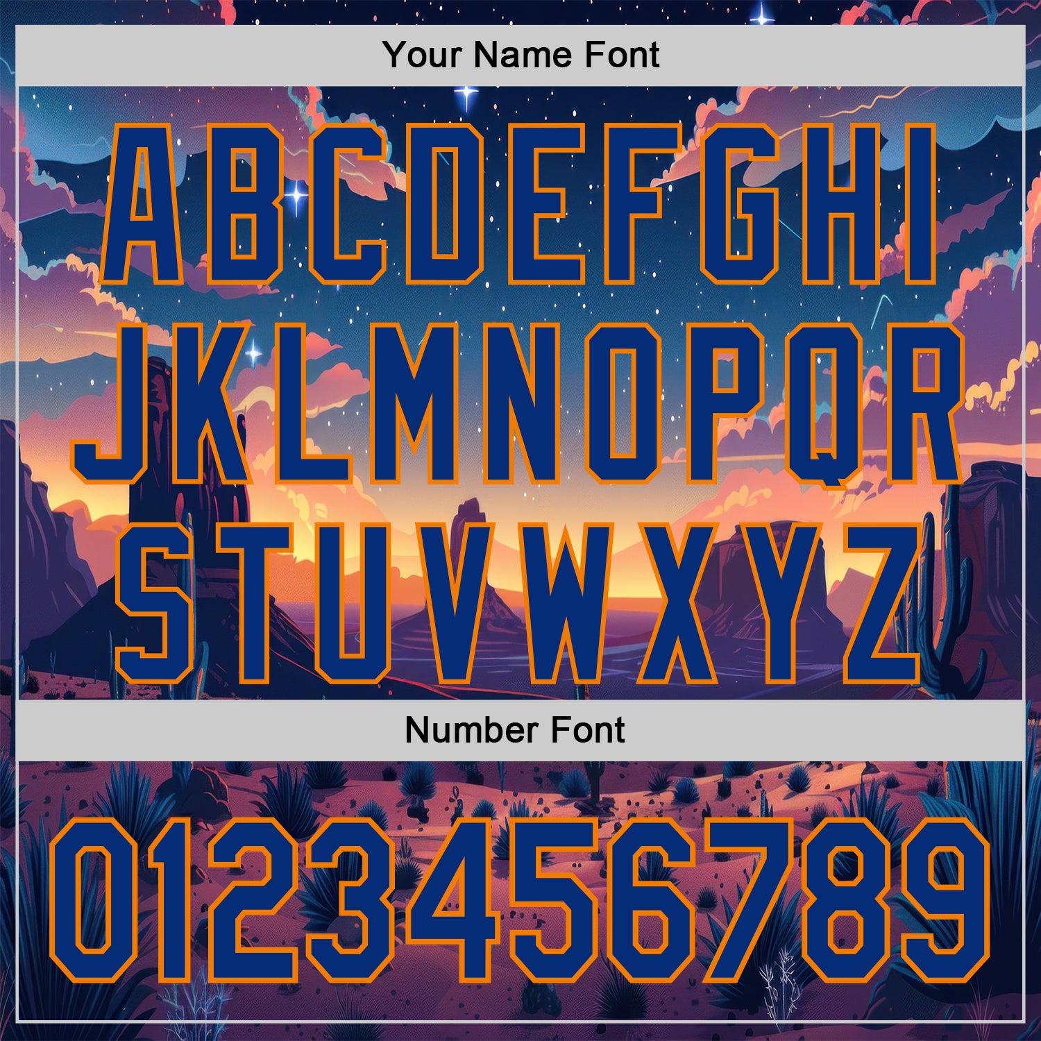 Custom Blue Royal-Bay Orange Texas Sunset Night Landscape City Edition Authentic Baseball Jersey