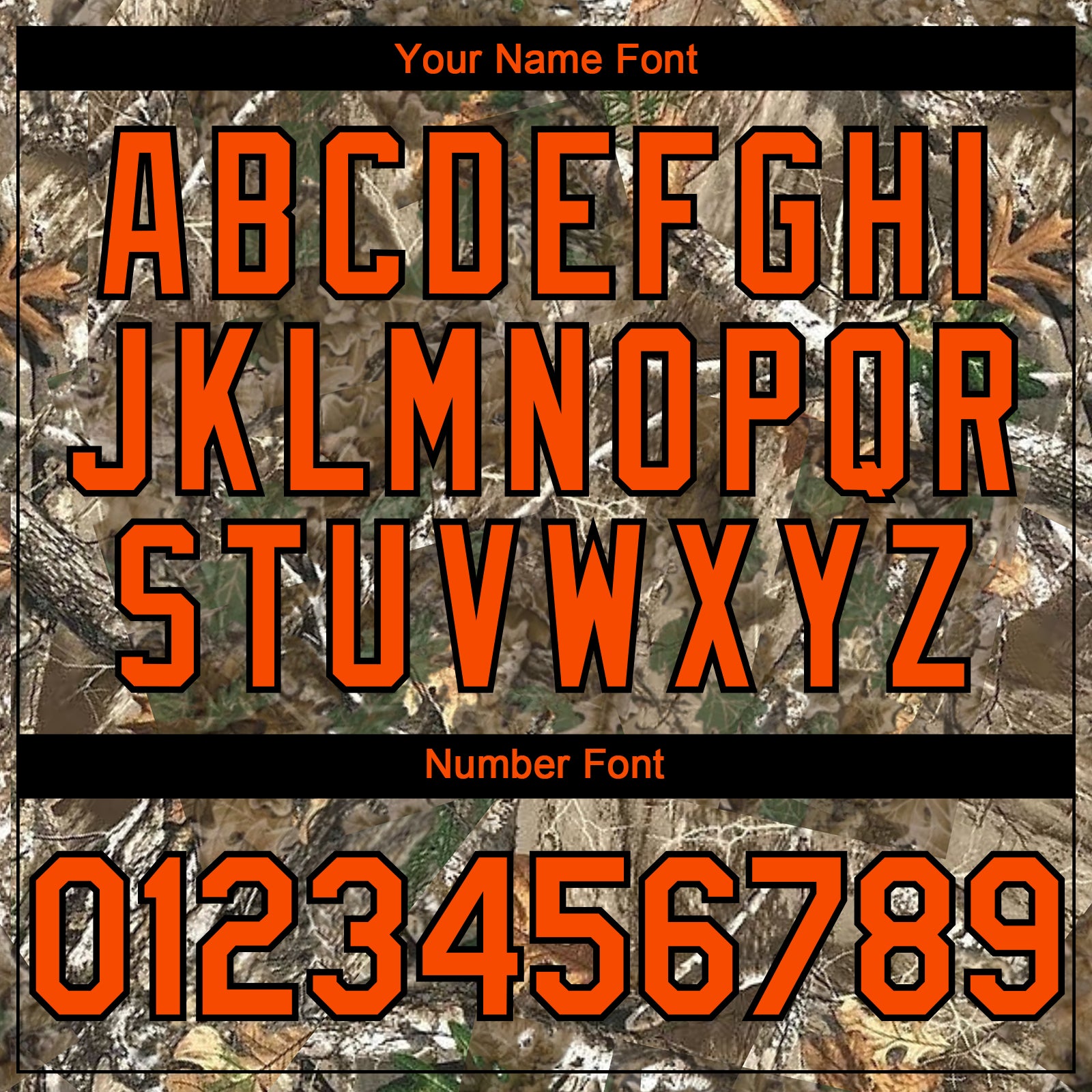 Custom Camo Orange-Black Woodland Camo Authentic Salute To Service Authentic Baseball Jersey